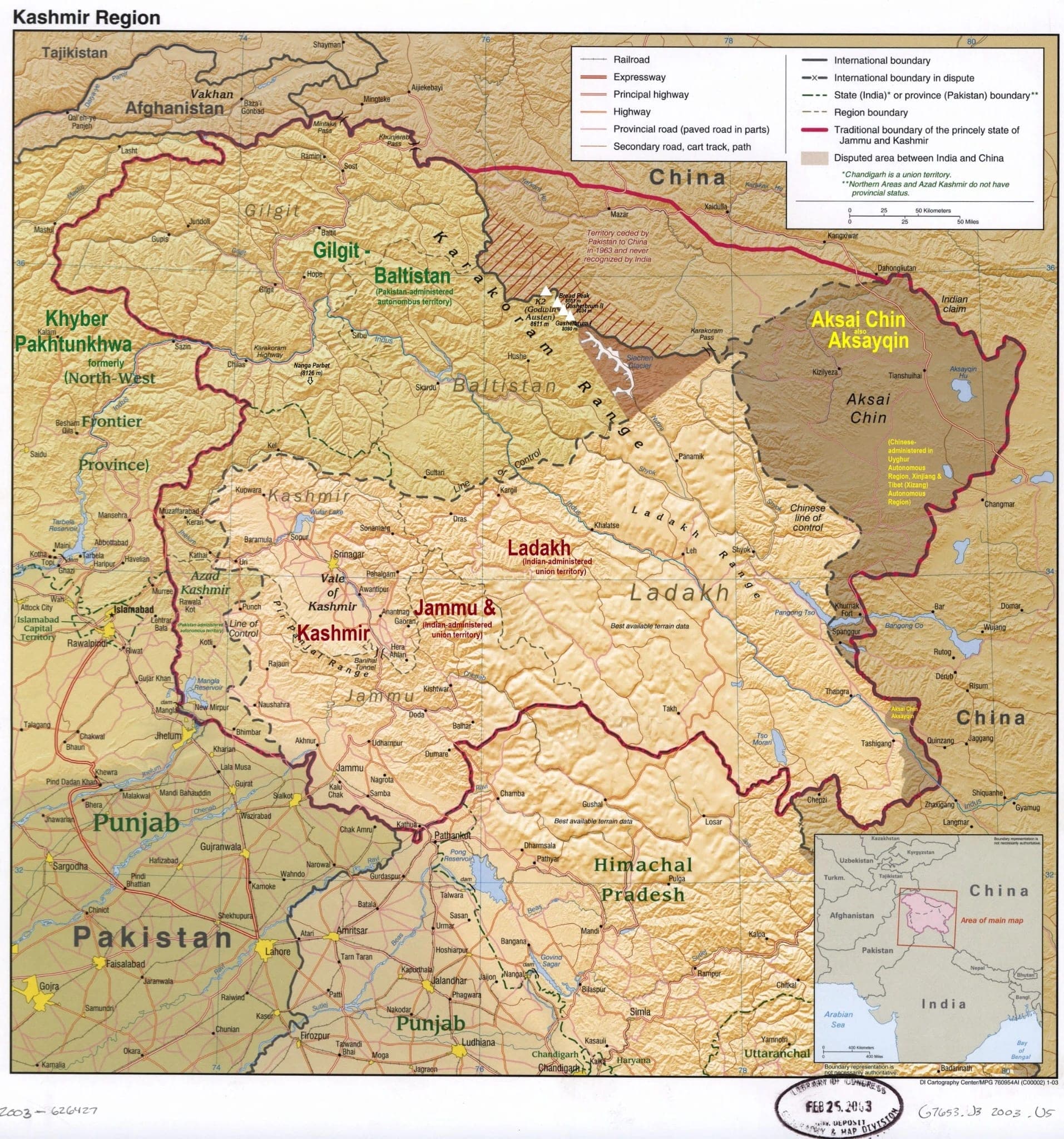 jammu kashmir map